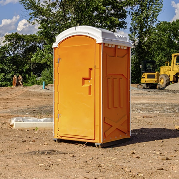 how often are the portable restrooms cleaned and serviced during a rental period in St George